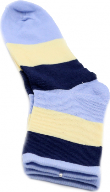 Sosete baieti model cu dungi culoare albastru - 33 - 35 