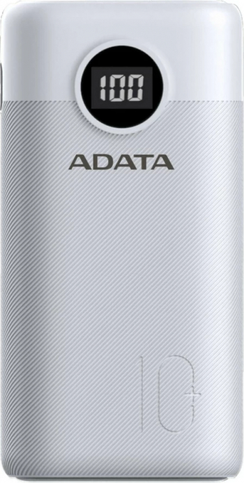 Baterie Externa ADATA 10000mAh Quick Charge 3.0 22.5W 2 x USB 1 x USB-C Alb ap10000qcd-dgt-cwh 