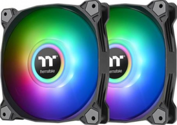 Kit 2 ventilatoare Thermaltake Pure Dou 12 RGB 