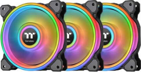 Kit 3 ventilatoare Thermaltake Riing Quad 12 120mm aRGB 