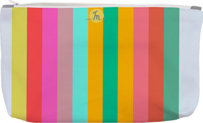Portofel tip Pouch Handmade Original Mulewear Abstract Curcubeu Feel the Rainbow Multicolor Big 38x23 cm 