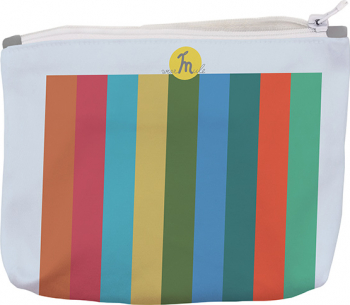Portofel tip Pouch Handmade Original Mulewear Abstract Dungi color Glass Half Full Multicolor Medium 22x19 cm 