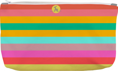Portofel tip Pouch Handmade Original Mulewear Abstract Dungi Orizontale Colorate Horizontally Colored Multicolor Big 38x23 cm 