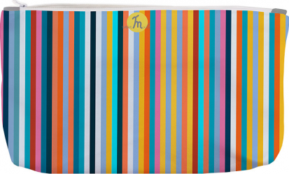 Portofel tip Pouch Handmade Original Mulewear Abstract Dungi Usoare Easy Stripes Multicolor Big 38x23 cm 