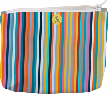 Portofel tip Pouch Handmade Original Mulewear Abstract Dungi Usoare Easy Stripes Multicolor Medium 22x19 cm 