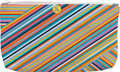 Portofel tip Pouch Handmade Original Mulewear Abstract Magia Culorilor Stripey Magic Multicolor Big 38x23 cm 