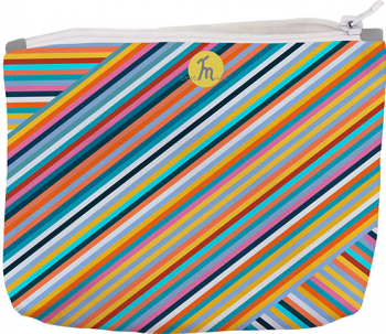 Portofel tip Pouch Handmade Original Mulewear Abstract Magia Culorilor Stripey Magic Multicolor Medium 22x19 cm 