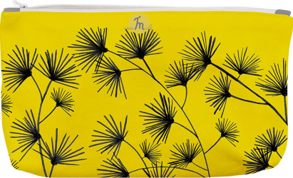 Portofel tip Pouch Handmade Original Mulewear Botanic Flori Abundenta Galbena Golden Bliss Multicolor Big 38x23 cm 