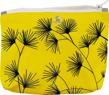Portofel tip Pouch Handmade Original Mulewear Botanic Flori Abundenta Galbena Golden Bliss Multicolor Medium 22x19 cm 
