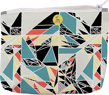Portofel tip Pouch Handmade Original Mulewear Geometric Abstract Matematica Childhood Math Multicolor Medium 22x19 cm 