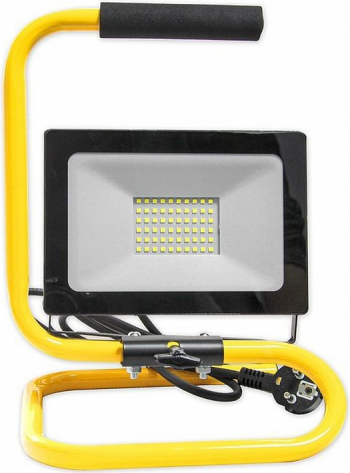 Proiector LED SMD portabil 30W 5500K unghi 120 grade IP65 cablu 2 m exterior 