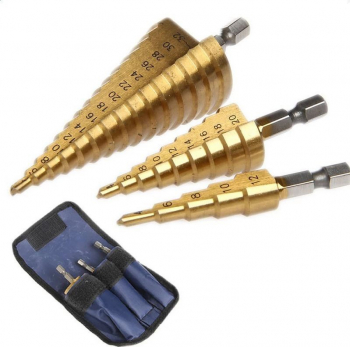 Set 3 burghie conice in trepte numerotare marcata material otel