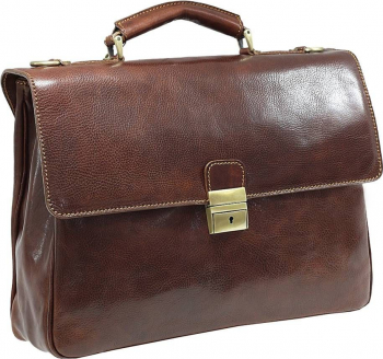 Geanta dama office din piele naturala coniac DFS128A 