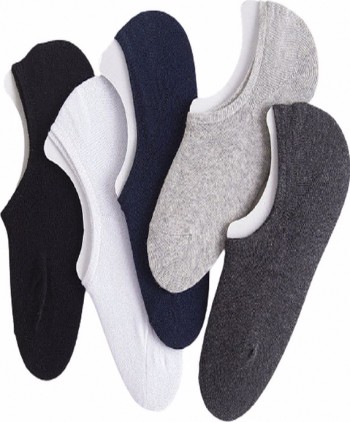 Set 5 perechi Sosete foarte scurte Invizibile din bumbac LAROM Multicolore 39-42 EU 