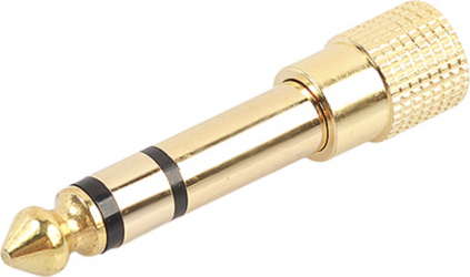 Adaptor Mini Jack 3.5 mm la Jack 6.3 mm din alama Bibilel Gold BBL2160