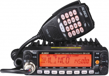 Statie radio Alinco DR-638HE VHF/UHF dual band UHF-VHF 758 canale Negru 