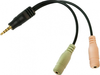 ADAPTOR audio LOGILINK 3.5 stereo 4p. male to 2 x 3.5stereo female and CA0021 and