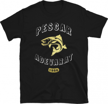 Tricou barbati personalizat Pescar Adevarat negru XXL 