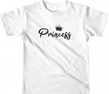 Tricou cu imprimeu Princess alb 106-116 cm 