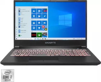 Laptop Gaming Gigabyte G5 Intel Core (10th Gen) i7-10870H 512GB SSD 16GB NVIDIA Geforce RTX 3060 6GB FullHD Win10 T.Ilum. RGB Negru