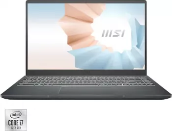 Laptop MSI Modern 14 B10RBSW Intel Core (10th Gen) i7-10510U 512GB SSD 16GB Nvidia GeForce MX350 2GB FullHD Tastatura iluminata Black