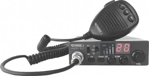 Statie radio CB Moonraker MINOR II PLUS 12V/24V AM FM 80 canele Negru 