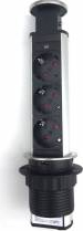 Coloana 3 prize Schuko incorporabila in blat Lift Box finisaj inox 