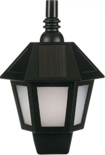 Lampa solara cu intrare de perete cu 2 functii Plastic negru 19x28 cm 