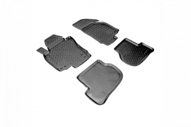 Set covorase auto din cauciuc tip tavita fit Volkswagen Golf VI 2009-2013 - 4 Pcs 