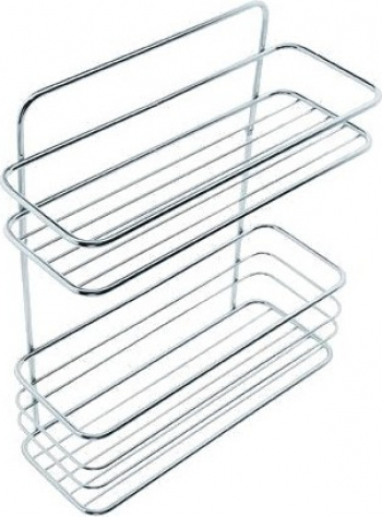 Raft metal cromat 2 etaje larg 