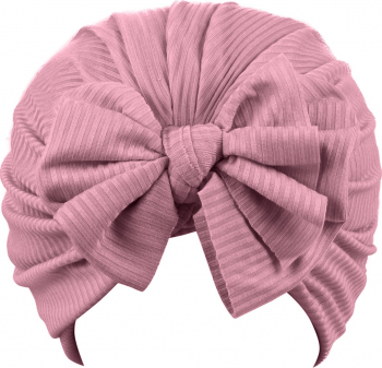 Turban pentru bebelusi cu fundita 3-6 luni Roz inchis