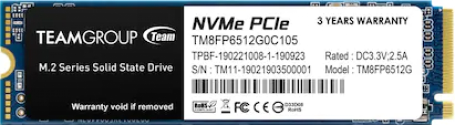 SSD Team Group MP33 512GB PCI Express 3.0 x4 M.2 