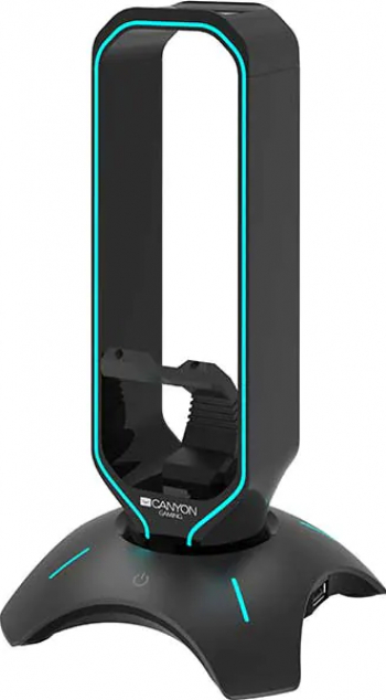 Stand Casti Canyon 3 in 1 CND-GWH200B USB Negru 
