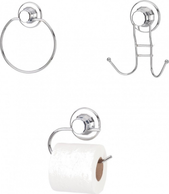 Set accesorii pentru baie cromat 3 piese 