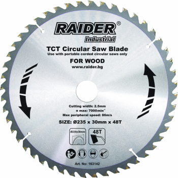 Disc circular Raider TCT 48T 235x30mm pentru RDI-CS27 