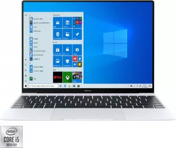 Ultrabook Huawei Matebook X Intel Core (10th Gen) i5-10210U 512GB SSD 16GB 3K Touch Win10 T.Ilum. FPR Silver Frost