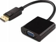 Adaptor Displayport tata aurit la VGA mama negru 