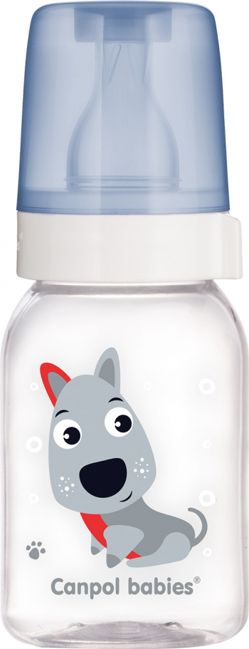 Biberon Canpol babies Tritan 120 ml imprimat catelus albastru 