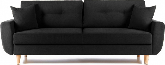 Canapea Extensibila 3 locuri HELSINKI cu lada de depozitare 230x100x95 cm Negru 