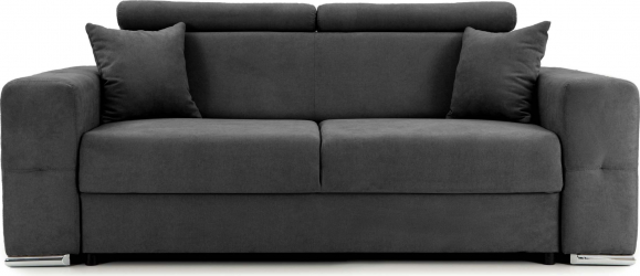 Canapea Fixa 2 locuri BELLAGIO cu tetiere 205x100x100 cm Gri 