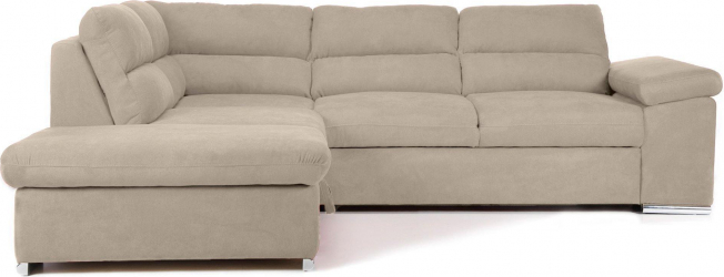 Coltar Extensibil ALONSO cu lada de depozitare variante stanga/dreapta 260x220x85 cm Dreapta Bej 