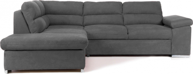 Coltar Extensibil ALONSO cu lada de depozitare variante stanga/dreapta 260x220x85 cm Dreapta Gri 