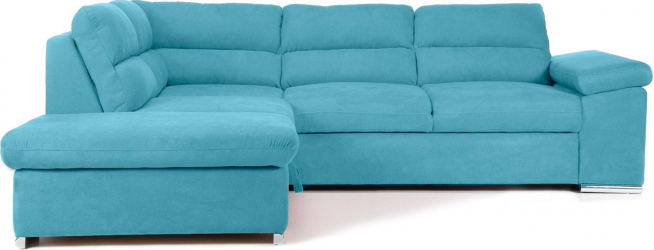 Coltar Extensibil ALONSO cu lada de depozitare variante stanga/dreapta 260x220x85 cm Dreapta Turcoaz 