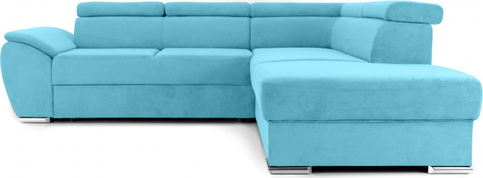 Coltar Extensibil CUBA cu tetiere variante stanga/dreapta 275x240x80 cm Dreapta Turcoaz 