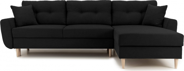 Coltar Extensibil HELSINKI variante stanga/dreapta 270x210x90 cm Dreapta Negru 