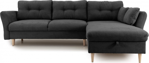 Coltar Extensibil STOCHOLM cu lada de depozitare variante stanga/dreapta 270x210x90 cm Dreapta Gri 
