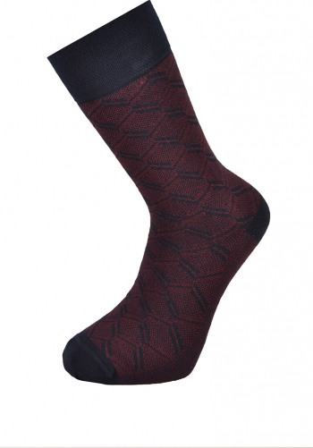 Sosete barbati din fibre de bambus - Fara cusatura cu corespun elastan Albastru marin si bordo 41-44 EU - B01 - 