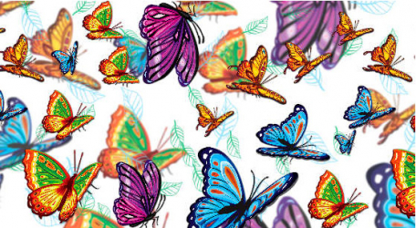 Panou bucatarie protectie plita aragaz antistropire print UV model Fluturi Colorati 600x500 mm 