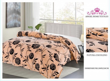 Patura Cocolino pat dublu 200x230 cm trandafiri 