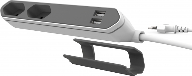 Prelungitor 2 prize EU+ 2 USB 2.1A 1.5m PowerBar Allocacoc